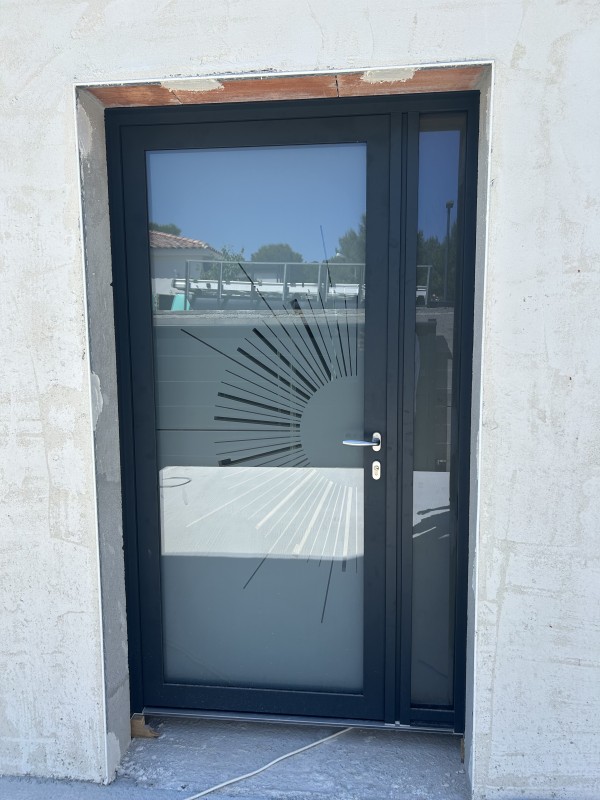 porte d’entrée Aluminium design moderne 